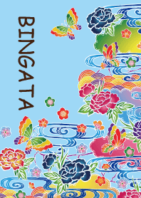 BINGATA pattern(Light blue)