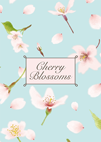 Cherry Blossoms -Pale blue-