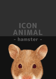 ICON ANIMAL -Golden hamster- BLACK/05