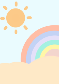 shine rainbow and sun