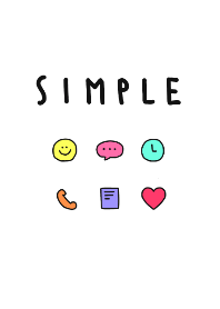 simple cute white theme.