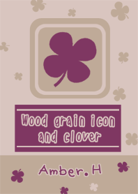 Wood grain icon and clover No.2