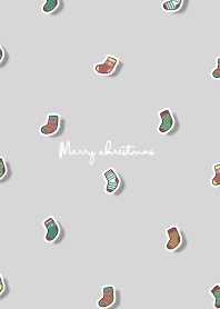 christmas socks2 - light grey