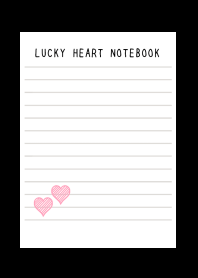 LUCKY HEART NOTEBOOKj-BLACK