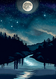 綺麗な星空の夜景着せかえ#1697