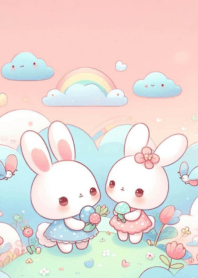 A cute little round rabbit n.29