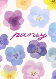 Watercolor pansy