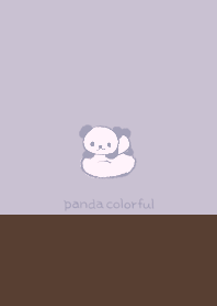 Panda colorful -- Light gray & Brown