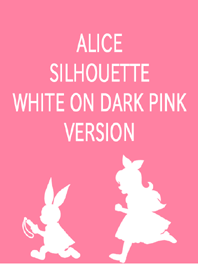 ALICE SILHOUETTE WHITE ON DARK PINK