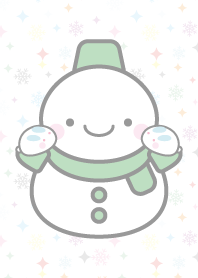 cute green snowman theme2