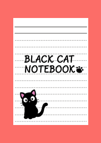 BLACK CAT NOTEBOOK-VERMILION