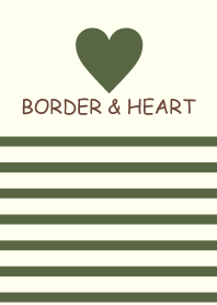 BORDER & HEART -MILITARYGREEN-