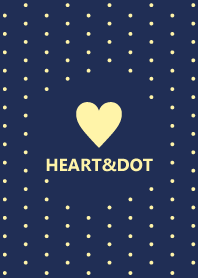 HEART&DOT *NAVY YELLOW*