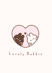 兔子和心 | baby pink