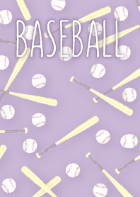 水彩風 野球きせかえ ◆紫◆