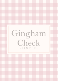 Gingham Check Natural Pink -MEKYM-