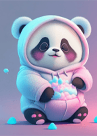 Panda wearing a hoodie