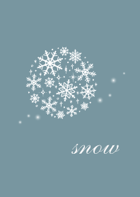 crystal of snow smoky blue winter