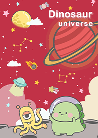 Universe/Dinosaur/Alien/red