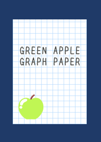 GREEN APPLE GRAPH PAPER-NAVY BLUE