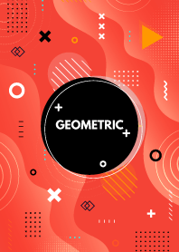 Geometric Red Orange