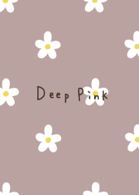 Flowers and dull pink.