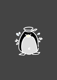 かしこいペンギン　黒　シンプル
