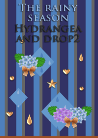The rainy season<Hydrangea and drop2>