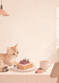 Peach Bengal Grape Toast Study