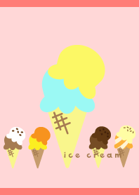 Summer ice cream01on red