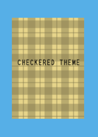 DUSTY YELLOW CHECKERED THEME-BLUE