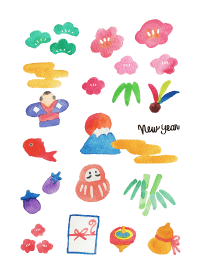 New Year's theme. Watercolor #NewYear