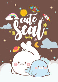 อุ๋งๆ แมวน้ำตัวกลม กาแล็กซี่ สีโกโก้