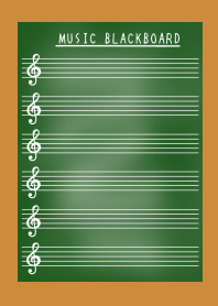 MUSIC BLACKBOARD-BROWN-ORANGE