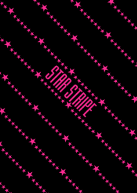 STAR STRIPE【黒×ピンク】