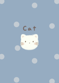 Fluffy Cat -smoky blue- dot
