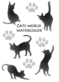 Cats World Watercolor