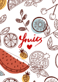 カラフルフルーツ/ホワイト