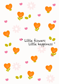 Little orange heart flowers 16
