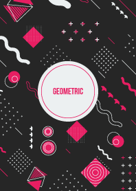 Geometric Diagonal Black Pink
