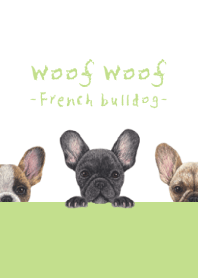 Woof Woof - French bulldog - WHITE/YG