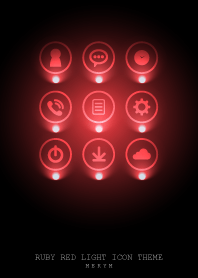 RUBY RED LIGHT ICON THEME 2