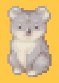 Koala Pixel Art Theme  Yellow 03