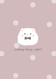 Pomeranian and ribbon -pink- 2