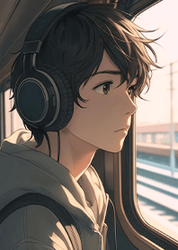 boy on tram - Landscape & Window 1.1