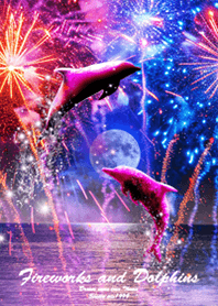 Fireworks and Dolphins Moon
