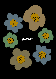 黒背景　北欧風　花13