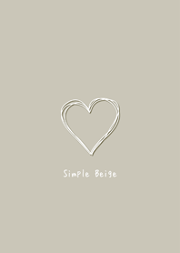 Simple Heart "Smoky Beige"*