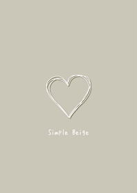 Simple Heart♥くすみベージュ
