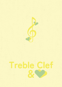 Treble Clef&heart yellow flower